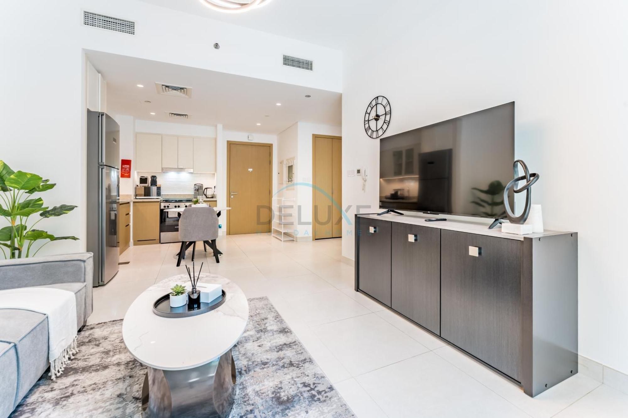 Near Water Canal 1br With Spacious Balcony, Creekside 18 A, Creek Harbour By Deluxe Homes Apartment Dubai